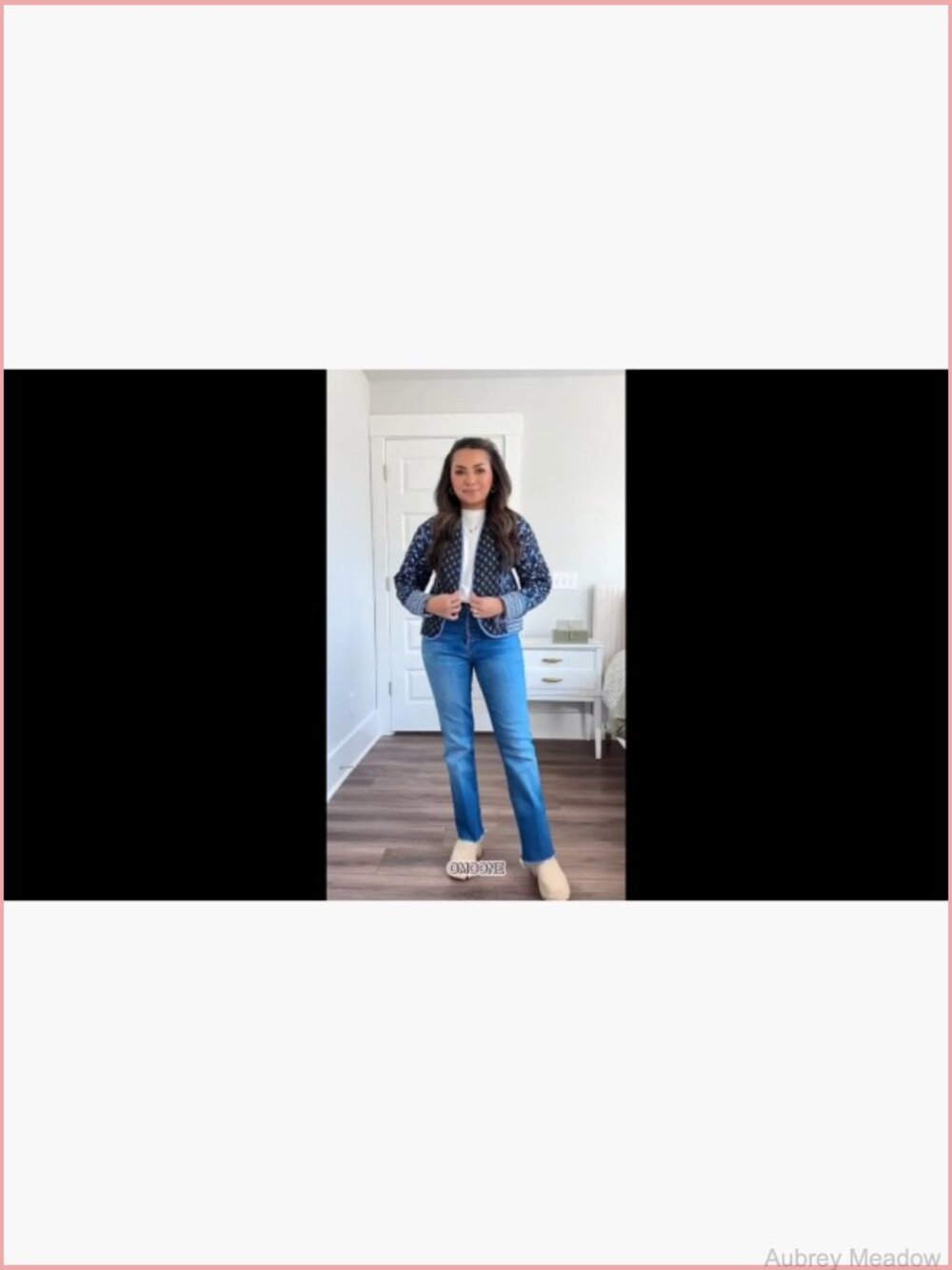 Floral Reversible Quilted Puffer Jacket Cardigan - Picture 6 of 6